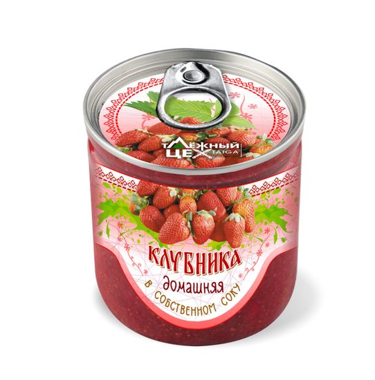 Клубника домашняя в собственном соку 0,2л.