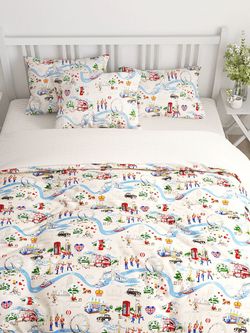 Постельное белье Сказка "Лондон беж/Лутон" евро Наволочка 50х70 см 2 шт Простынь 240х215 см Пододеяльник 200х215 см, перкаль