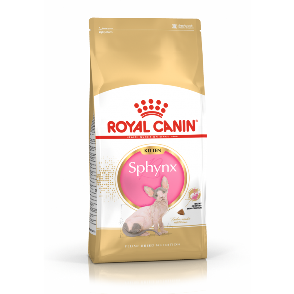 Royal Canin Sphynx Kitten Корм сухой сбалансированный для котят породы Сфинкс до 12 месяцев, 2 кг