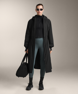 OYSHO Компрессионные легинсы Compressive Basic до щиколотки, длина 65 см, серо-зеленый