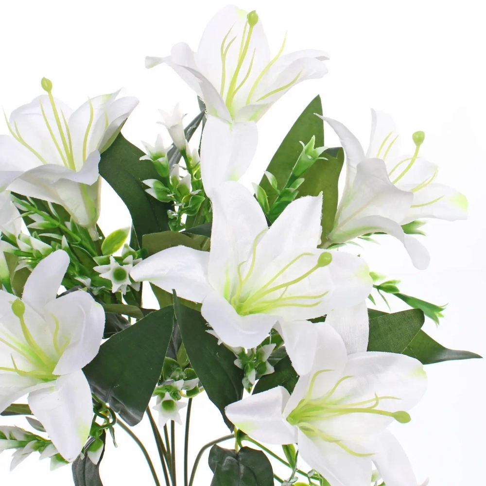 Искусственные цветы «Букет лилий» 35см 7 цветков белые