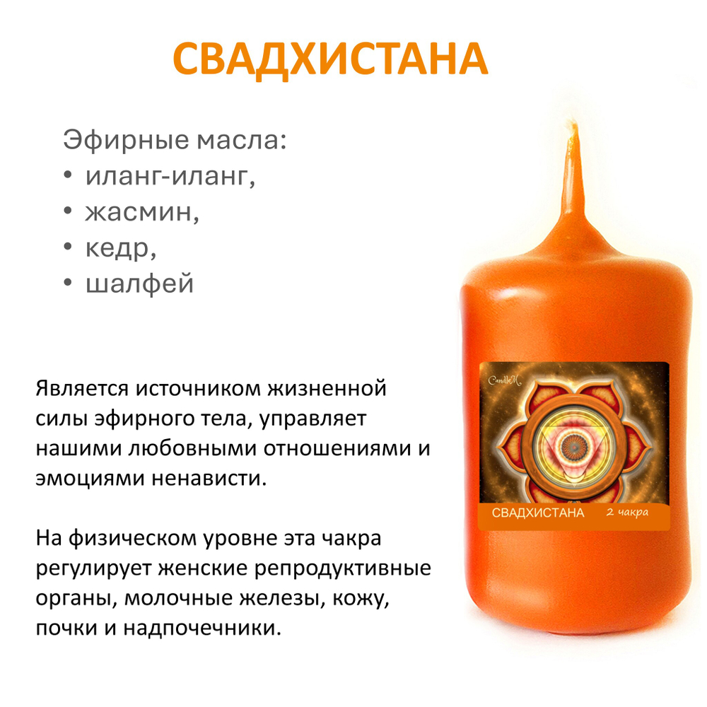 Чакровые свечи, набор / 6х4 см , с эфирными масла, из пчелиного воска