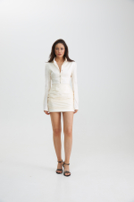 Платье-рубашка с баской mini