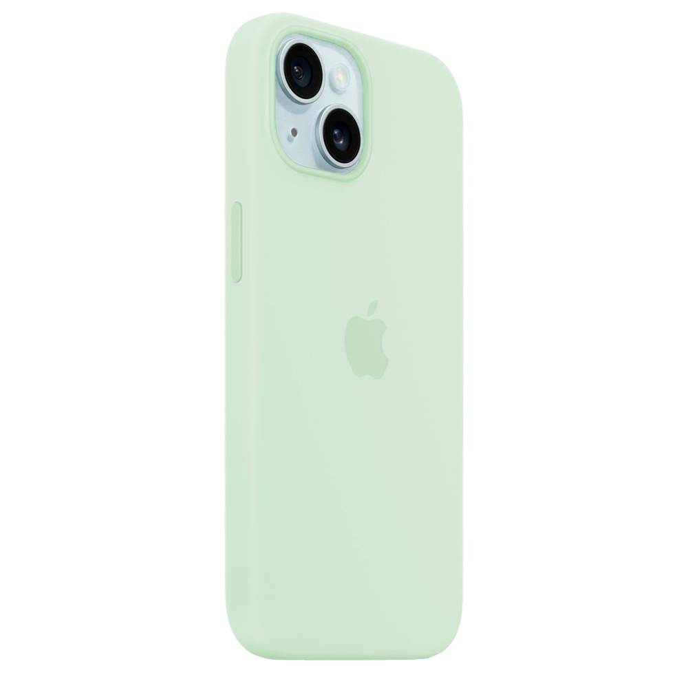 Силиконовый чехол с поддержкой MagSafe Apple Silicone Case для iPhone 15 Plus, Soft Mint (Пастельно-мятный)