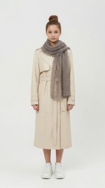 Оренбургский пуховый палантин А16070-03 серый