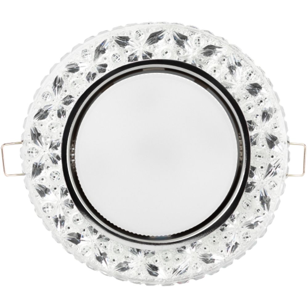 Светильник встраиваемый cо светодиодной подсветкой ЭРА DK LD25 SL/WH под лампу GX53 прозрачный