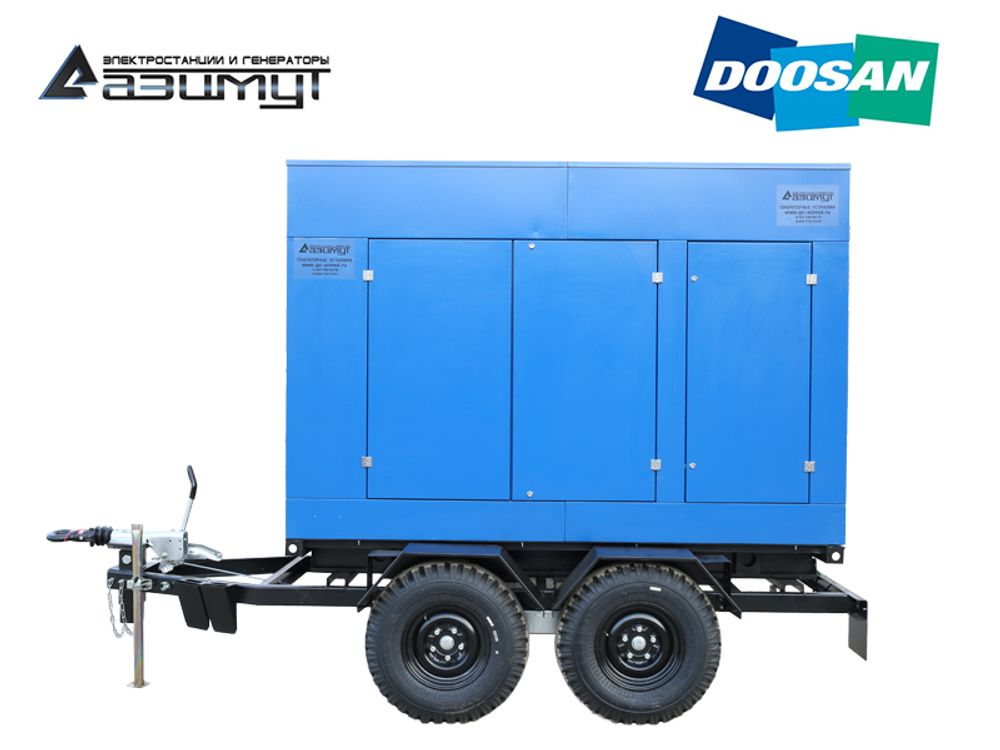 Дизельный генератор Азимут ЭД-160-Т400-1РПМ17 Doosan на шасси в капоте