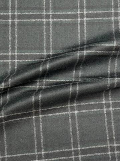 Шерсть костюмно-плательная Ermenegildo Zegna темно-зеленая в клетку