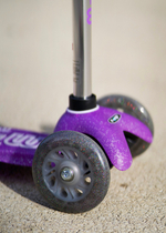 Cамокат Mini Micro Deluxe Блестящий LED сиреневый
