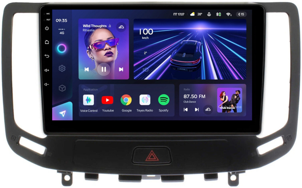 Магнитола для Infiniti G25, G35, G37 2006-2013 - Teyes CC3 монитор 9" QLED на Android 10, ТОП процессор, 4Гб+32Гб, CarPlay, 4G SIM-слот