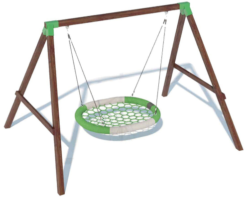Качели деревянные серия O модель 3 с сидением гнездо OVAL PRO