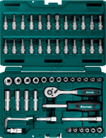 KRAFTOOL X-Drive, 57 предм., (1/4″), универсальный набор инструмента (27885-H57)