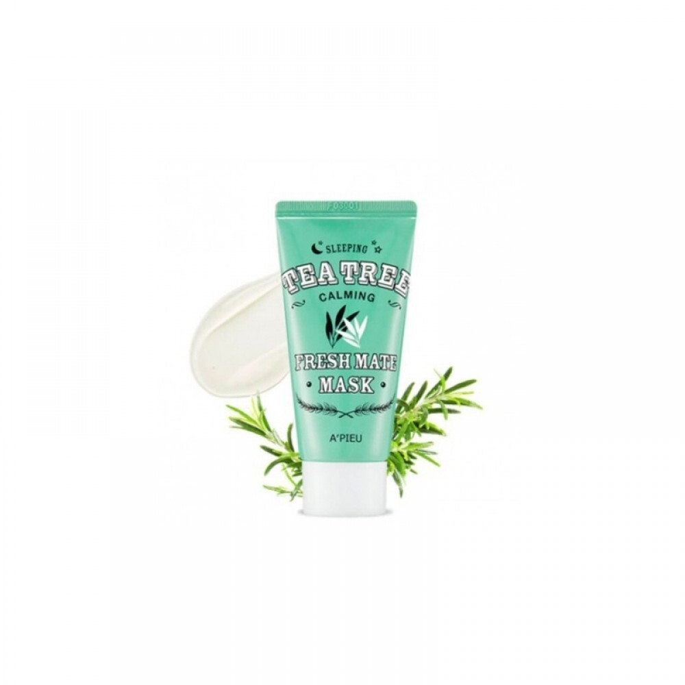 A'PIEU Ночная маска для лица FRESH MATE MASK успокаивающая, с маслом чайного дерева, 50 мл