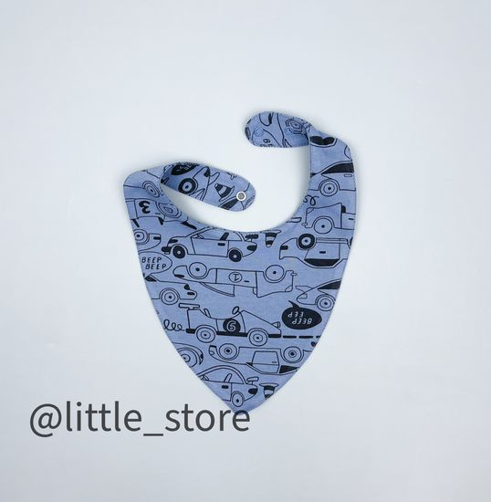 Нагрудник хлопковый "Быстрые машинки"