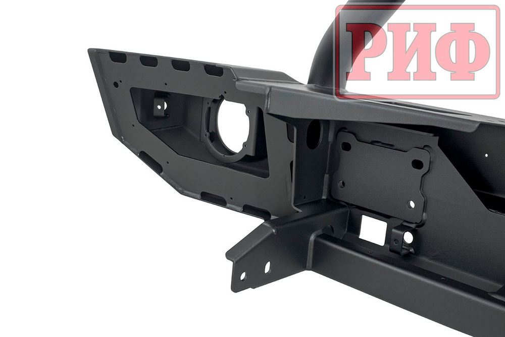 Бампер силовой передний Jeep Wrangler JL 2018+ под доп. фары, с центральной защитной дугой