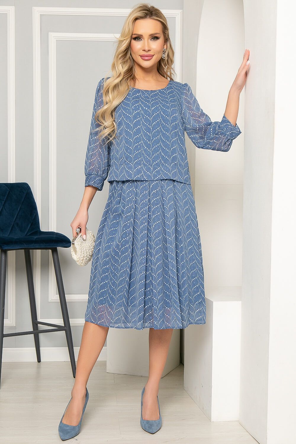 Платье "Пелагея" (голубое) П4969 LT Collection