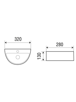 Раковина подвесная WeltWasser WW  AISBACH 5062 320х280х130