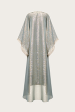 КЕЙП ИЗ ШЕЛКОВОГО ШИФОНА И КРУЖЕВА С ЛЮРЕКСНОЙ НИТЬЮ