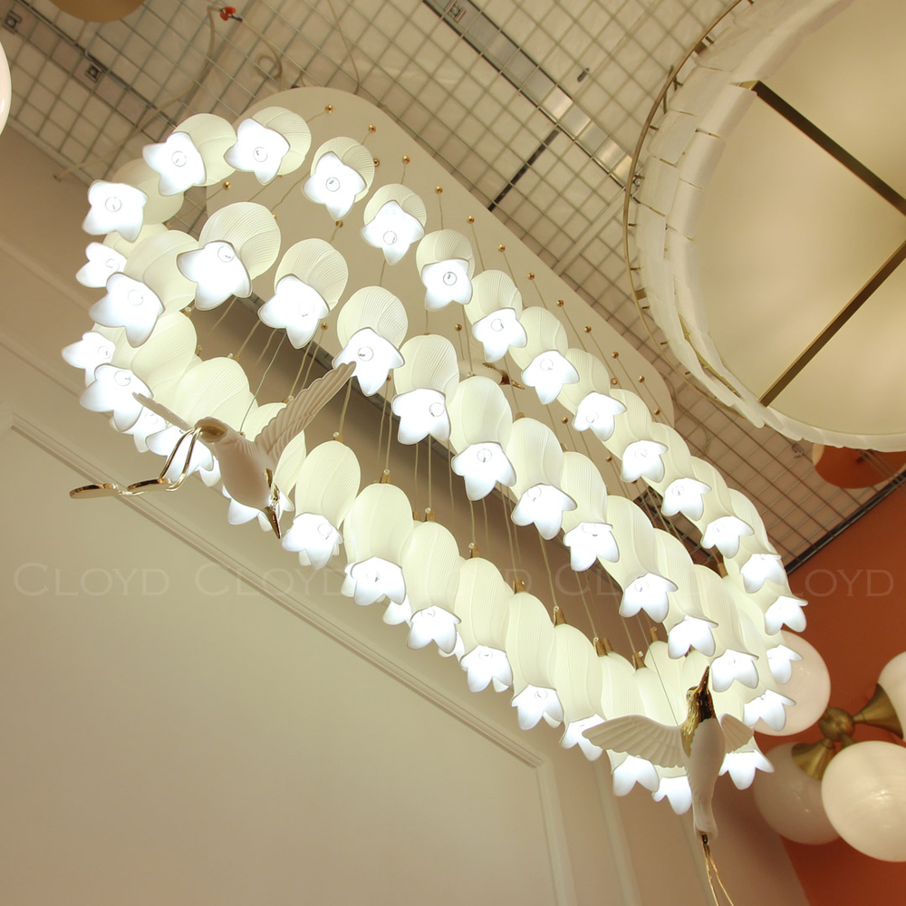 Люстра Cloyd ARGANA C54 / шир. 110 см- керамика, фарфор - белый (арт.10814)