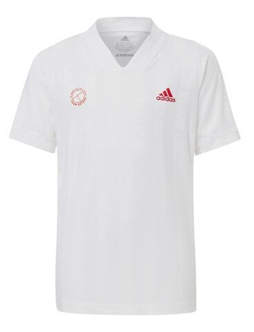 Футболка для мальчика теннисная Adidas Freelift Tee E - белый