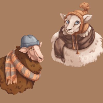 Овечки 2 (Фон соленая карамель)