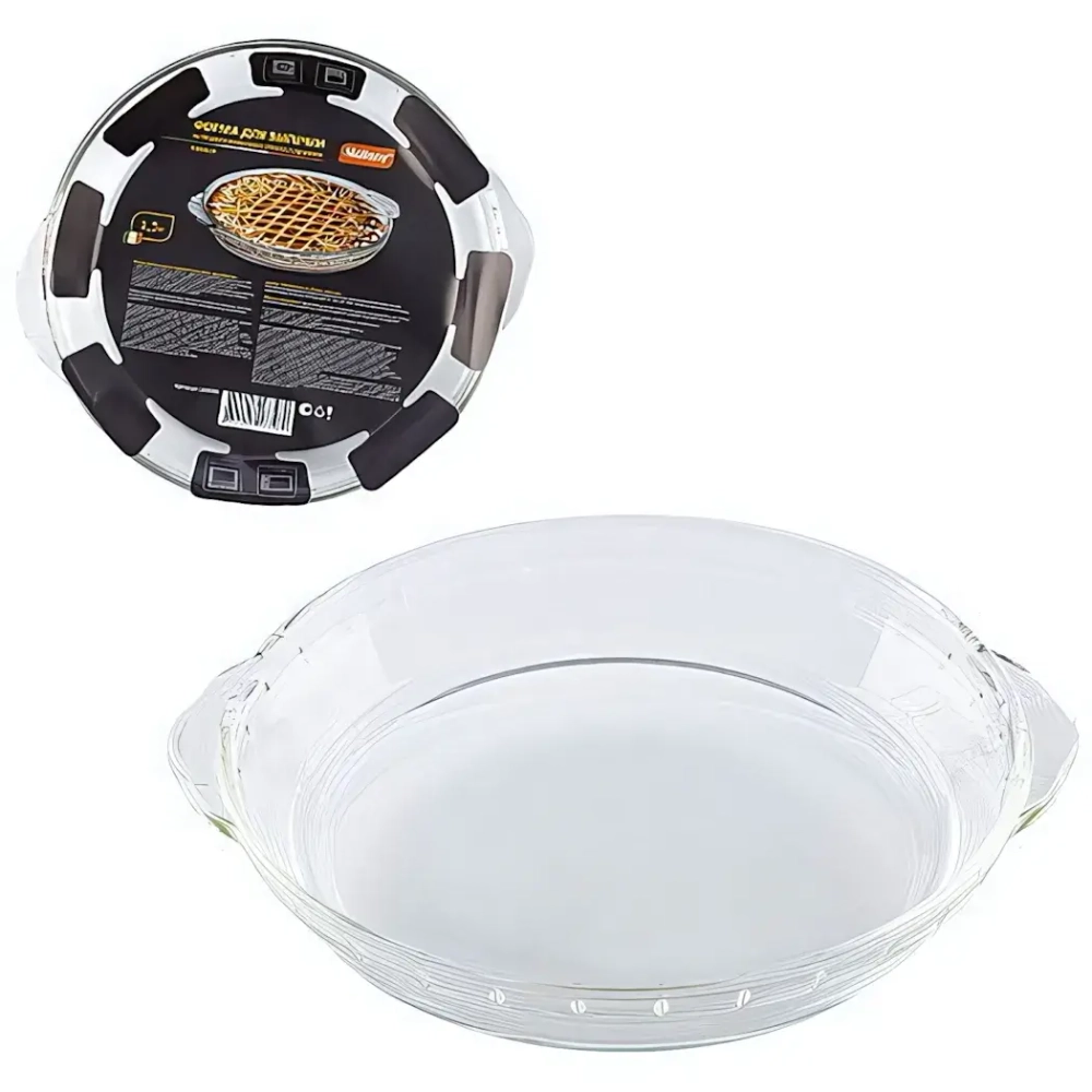 Форма для выпечки CAMILLA 1,3 л, круглая, с ручками, из боросиликатного стекла