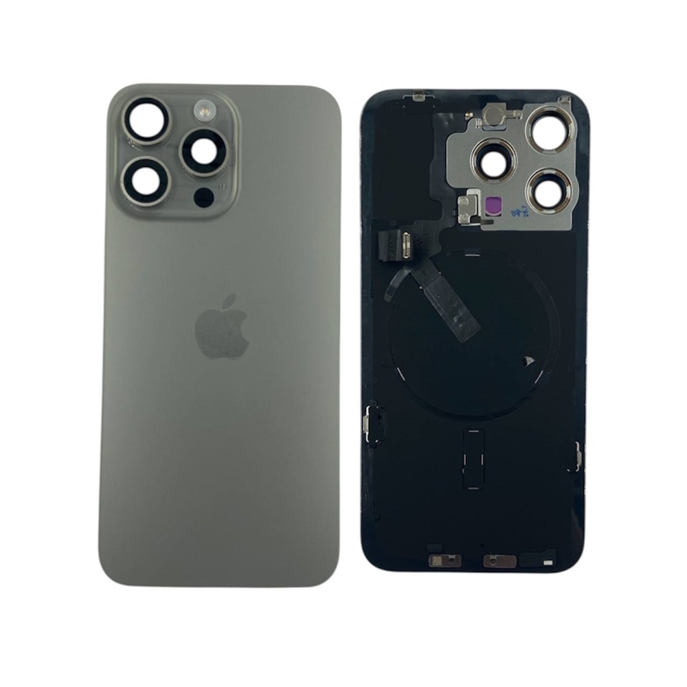 Задняя крышка для Apple iPhone 15 Pro Max (Снятый) Натуральный Титан - OR