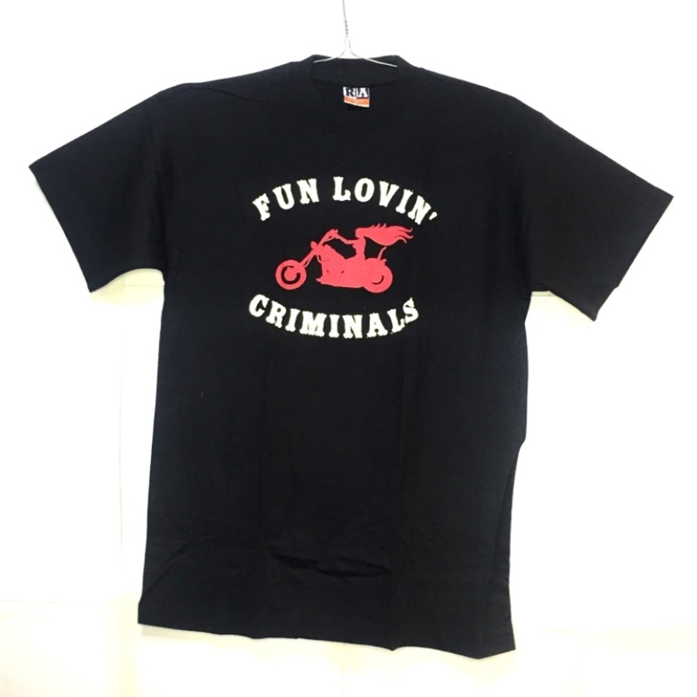Футболка Fun lovin' criminals контур девушки на мотоцикле (XS)