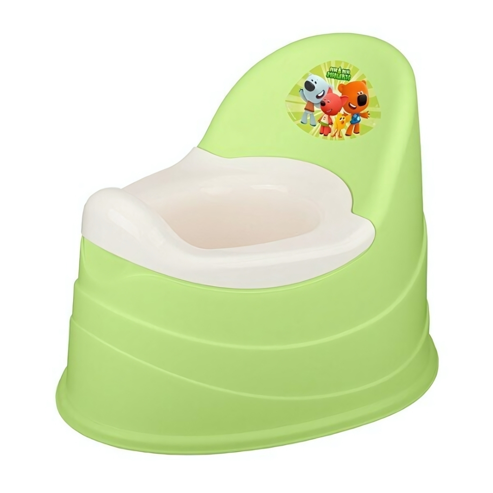 Горшок детский с декором "ми-ми-мишки" (зеленый)