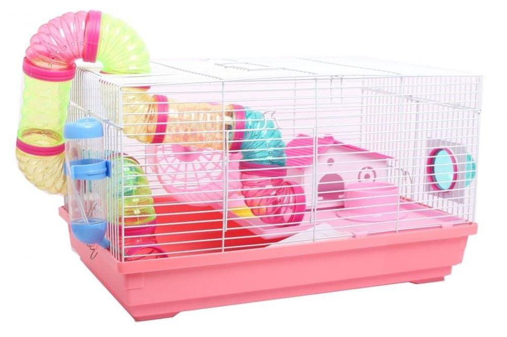 Клетка для хомяков и др. мелких грызунов, размер 47х30х27 см., "эмаль" №511B +подарочная коробка