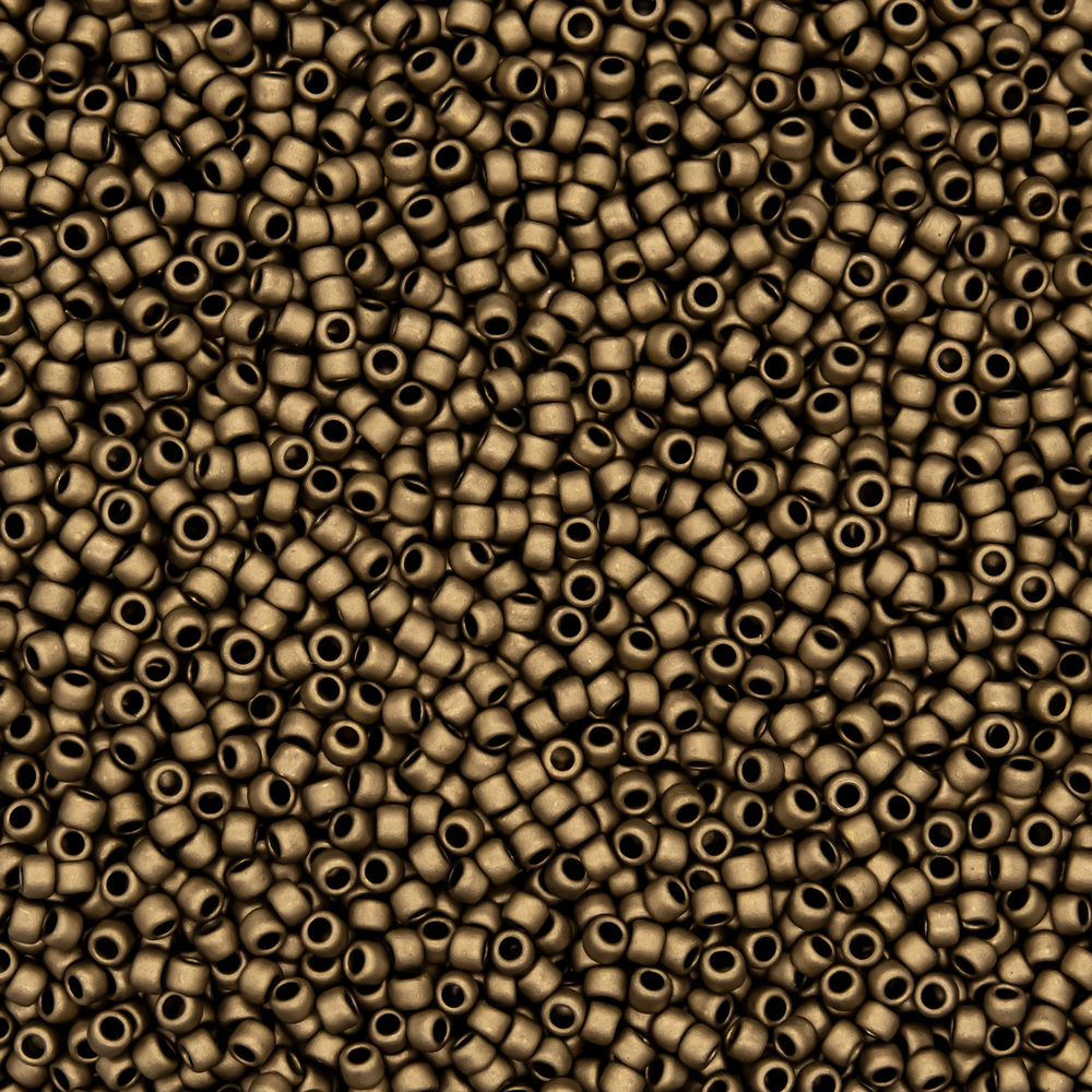 Японский бисер TOHO Round 15/0 (№221F), металлизированный, непрозрачный матовый