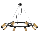 LR01840837 Люстра RULLO 8х50W GU10 ЧЕРНЫЙ/ЗОЛОТО (571018+214440-8+203437-8)
