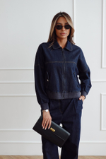 Костюм джинсовый с бомбером на резинке