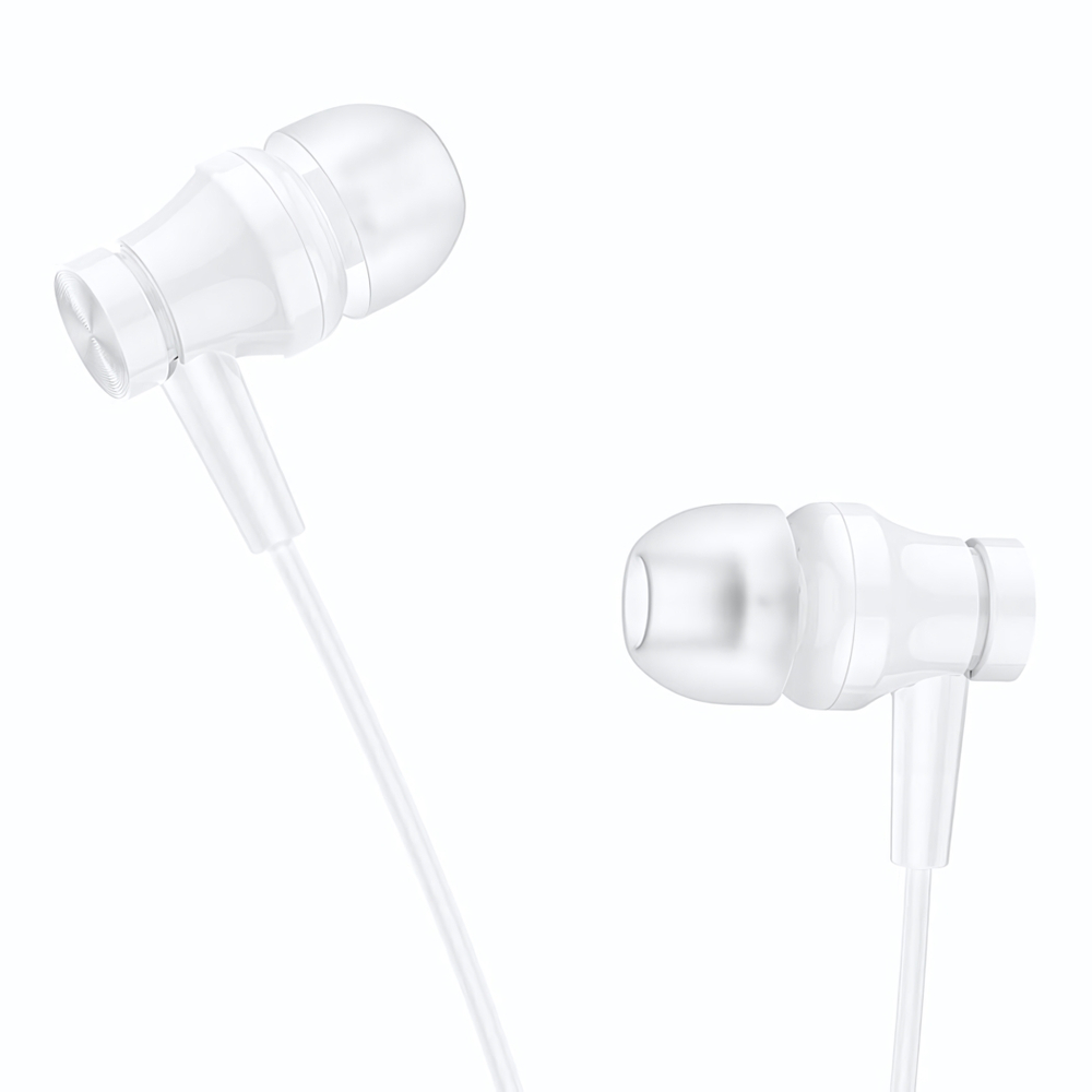 Гарнитура Borofone M67, вакуумные, разъем Jack, кабель 1.2 м White