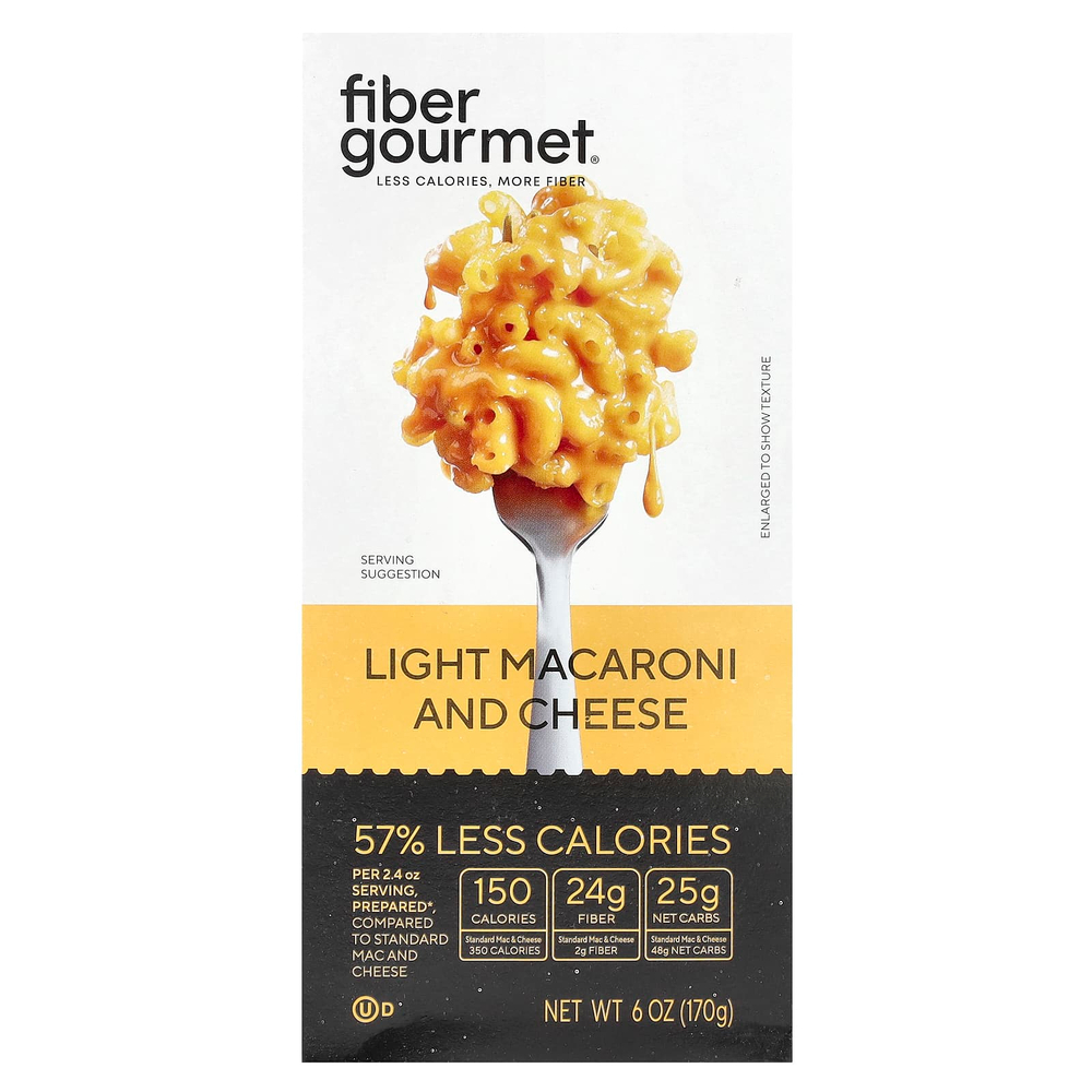 Fiber Gourmet, Легкие макароны с сыром, 170 г (6 унций)