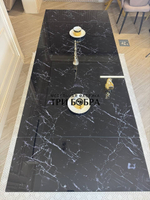 Кухонный раздвижной стол "Вирджиния", черный мрамор
