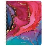 Тетрадь А5, 96 л., BRAUBERG, гребень, клетка, обложка картон, "Мрамор", 404422, 4шт