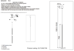 Светильник подвесной Crystal Lux CLT 035C700 BL