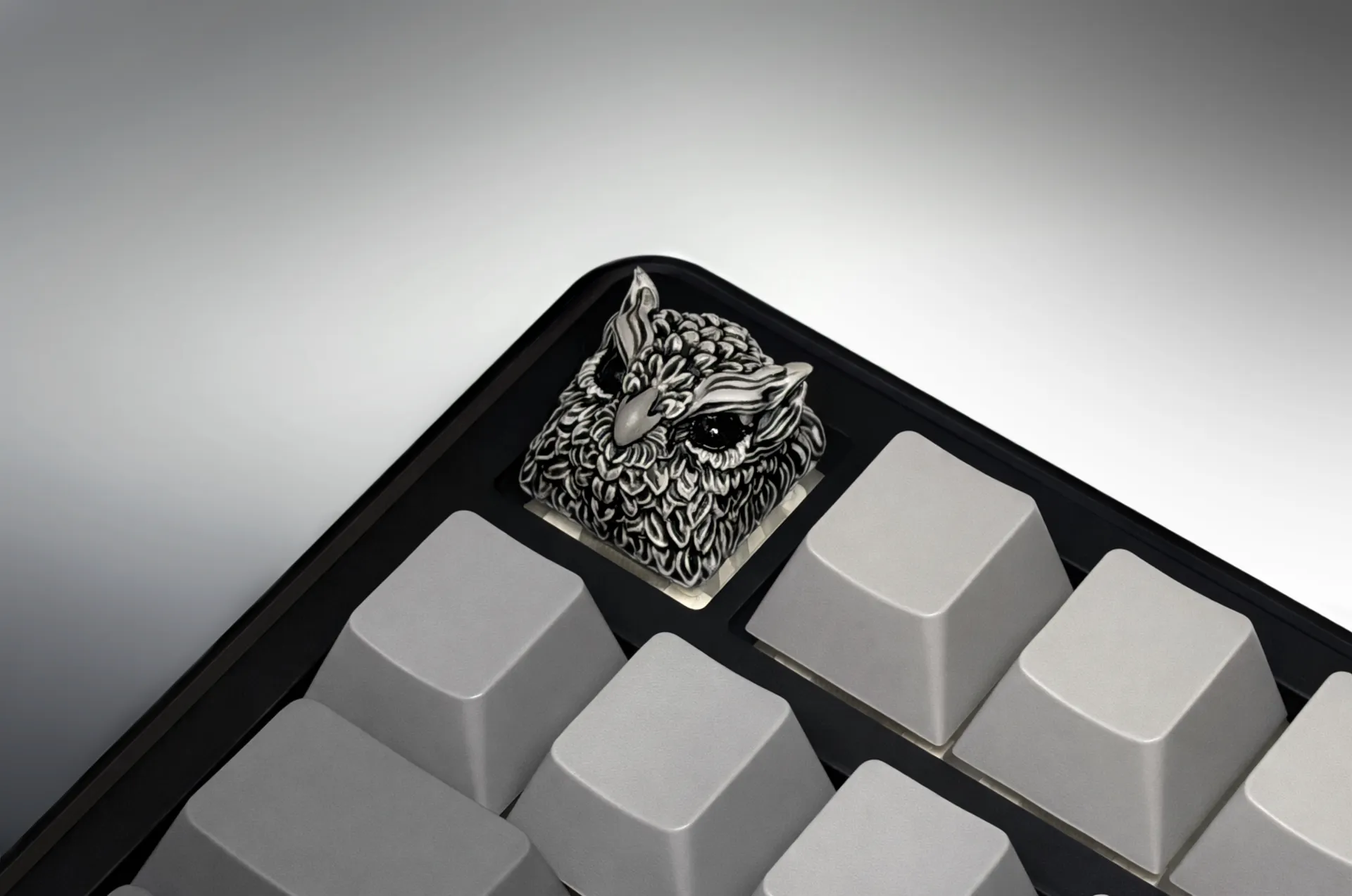 Клавиша XIIX «Owl Gloom», фото на клавиатуре - ракурс 2