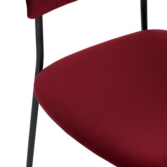 Стул stefany, велюр, винный