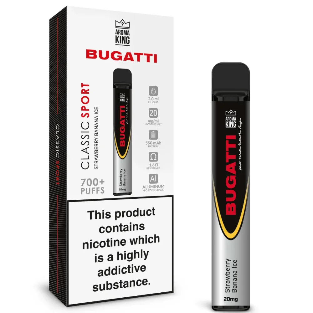 Aroma King Salt 700 - Strawberry Banana Ice by Bugatti (2% nic)