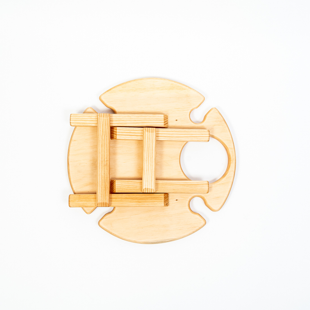 Винный столик со складывающимися ножками из Сибирского Кедра VN10