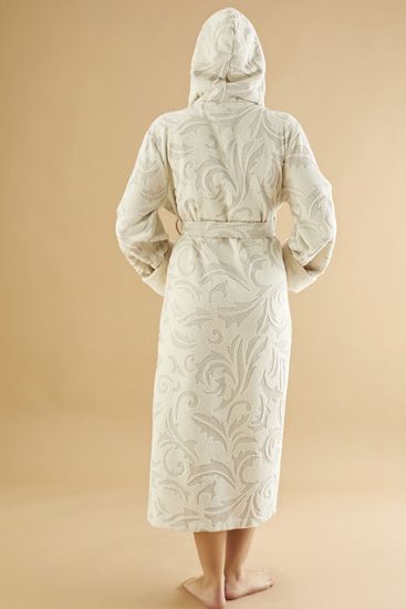 Халат женский велюровый Nusa JAKARLI ORGANIK 3 XL кремовый