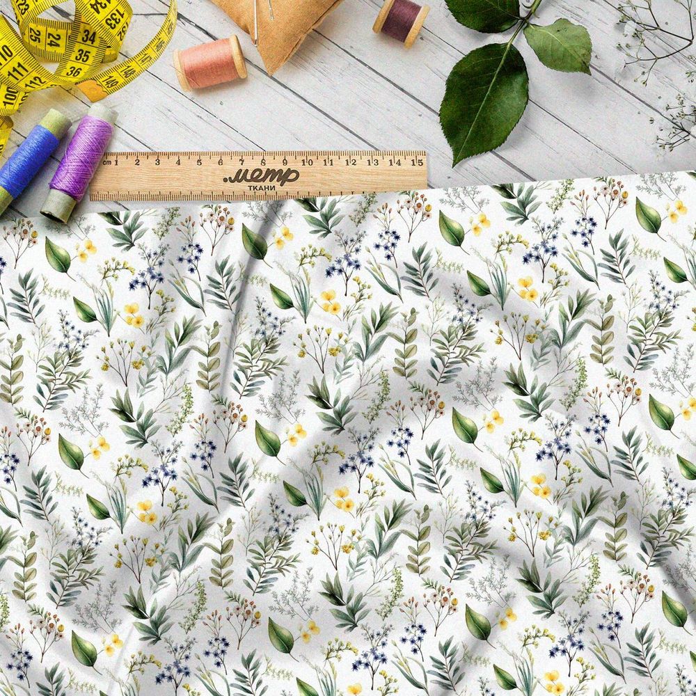 Ткань премиум мембрана луговое разнотравие