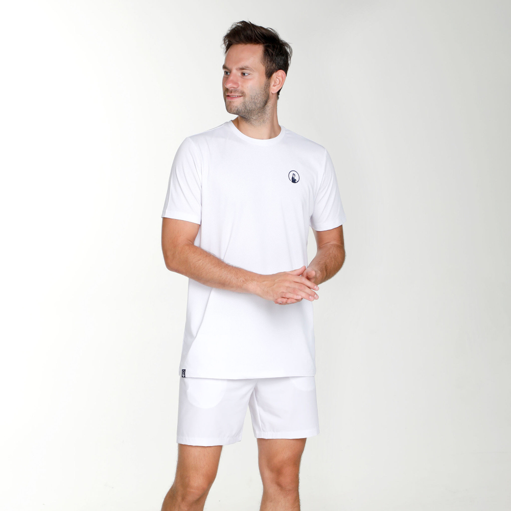 Мужское теннисное поло Quiet Please Receiver T-Shirt Men - White