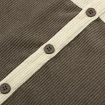 Рубашка YMKASHIX Velvet Button Серо-Бежевая