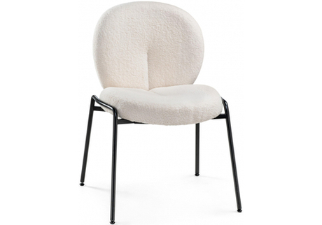 Стул на металлокаркасе Woodville Kalipso 1 white, black, ножки черные
