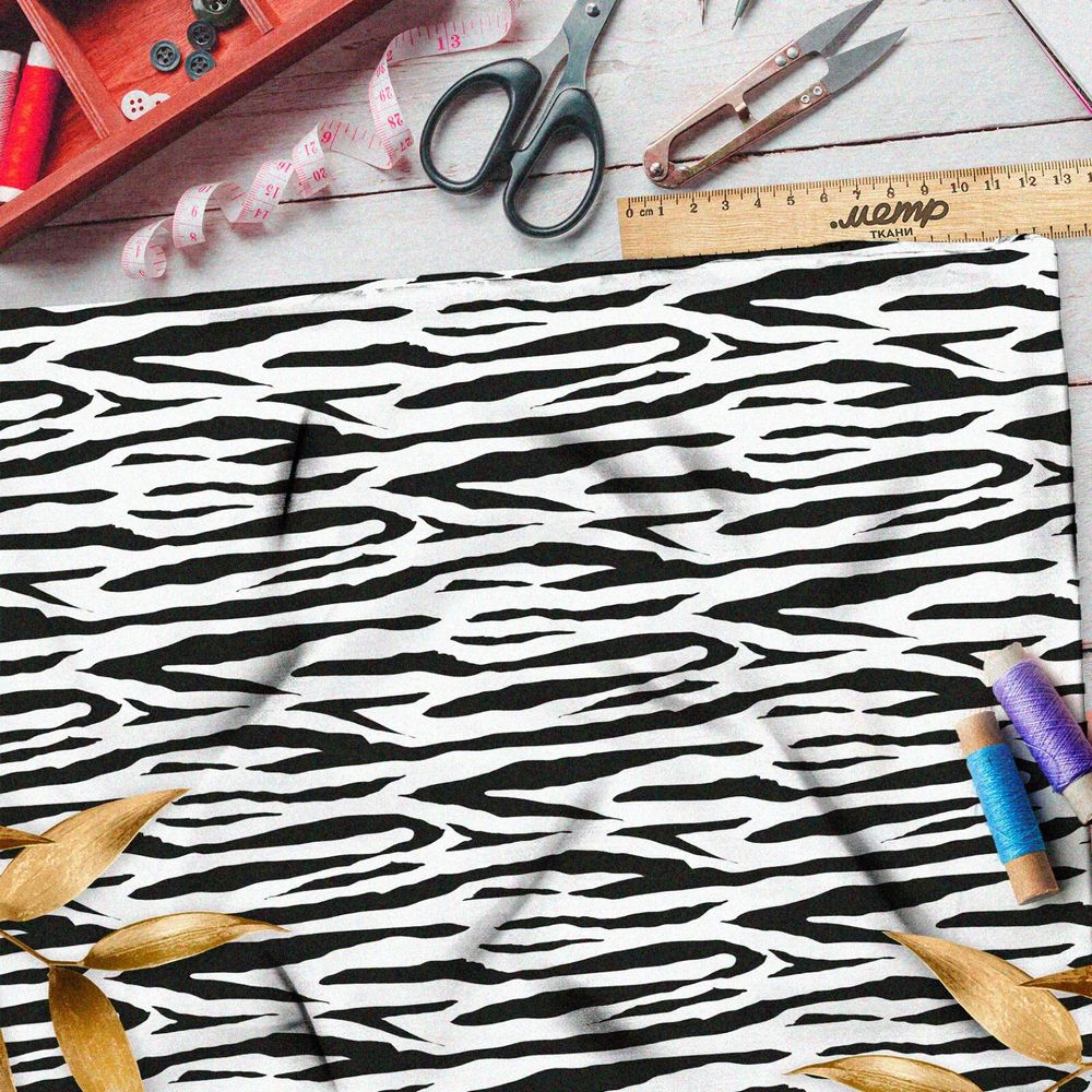 Ткань муслин мелкая зебра