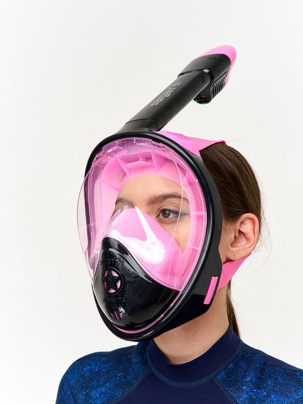 Маска полнолицевая Sargan Планета океан 2.0 черный/розовый