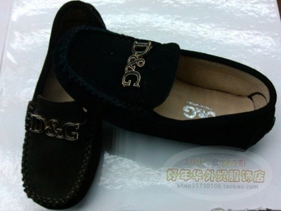 Мокасины детские однотонные с металлическим логотипом